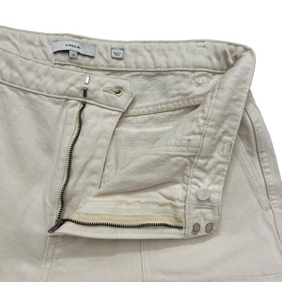 Vince‎ Womens Wide Leg Crop Jeans Cream White 30 Quiet Luxury Minimalist Scandi - Picture 3 of 10
